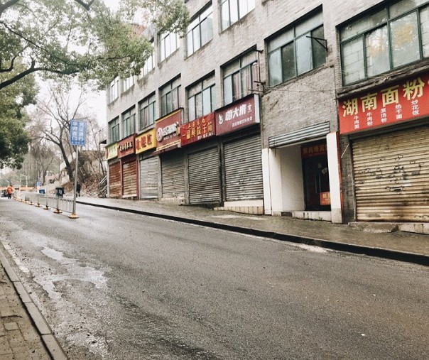Kota Wuhan yang sepi setelah menjadi sumber Virus Corona baru pemerintah China (Foto: Istimewa/ Twitter @ylchaniago)