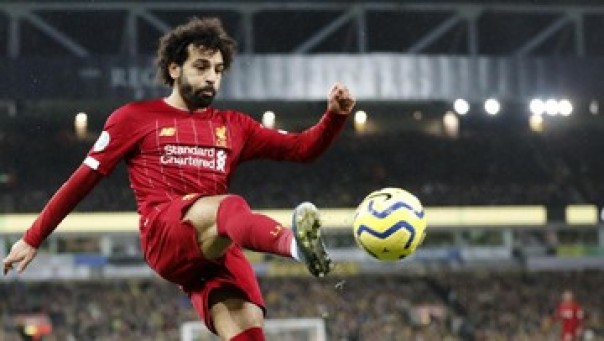 Bintang Liverpool Mohamed Salah. 