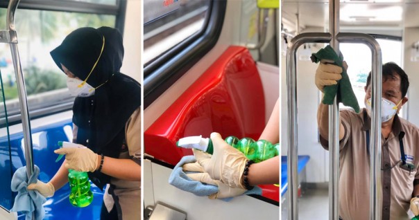 Pahlawan Kehidupan Nyata: Petugas Kebersihan Kereta Listrik di Malaysia Ini Lakukan Hal Menakjubkan Untuk  Mencegah Penyebaran Virus Corona