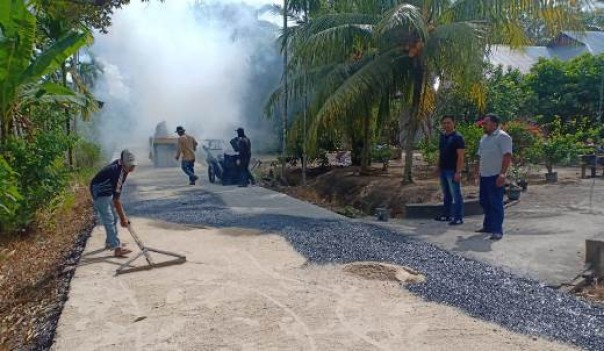 Perbaikan jalan penghubung Desa Bantan Tengah-Desa Ulu Pulau, Kecamatan Bantan, Bengkalis