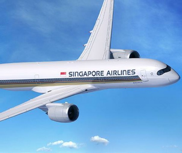 Ilustrasi pesawat maskapai penerbangan Singapore Airlines.