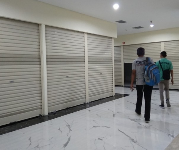 Toko-toko di dalam Sukaramai Trade Center Pekanbaru sudah siap ditempati para pedagang korban kebakaran eks Plaza Sukaramai. Foto: Surya/Riau1.