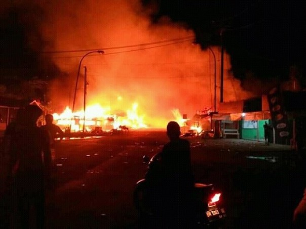 Kebakaran di Rumbai Jaya Inhil