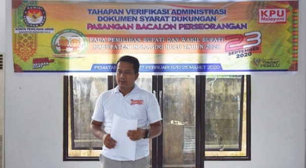 Komisioner KPU Inhu Bidang Divisi Teknsi Penyelenggaraan, Fitra Rovi.