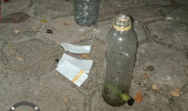 Sejumlah barang bukti yang digunakan para pemuda pesta narkoba