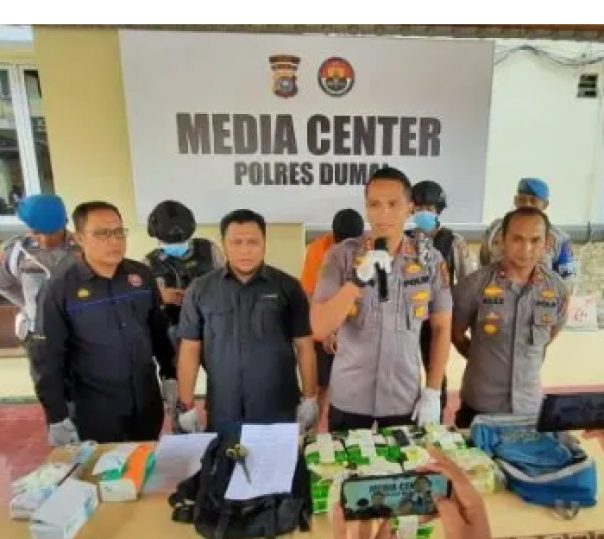 Kapolres Dumai Press release Penangkapan 9 Kg Sabu/ R24