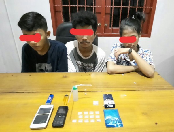 Tiga Remaja tersangka pemilik 14 paket shabu di Mandau/R24