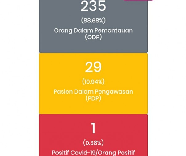 Data sebaran corona Kota Pekanbaru pukul 15.52 WIB, Rabu (25/3/2020). Sumber: ppc-19.pekanbaru.go.id.