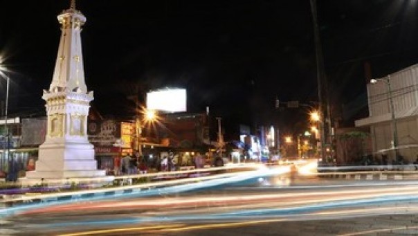 Ini penampakan sudut Kota Yogyakarta, Rabu malam. 