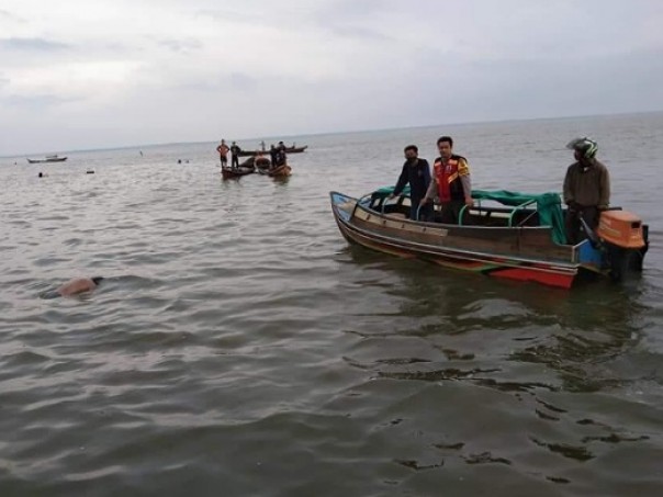 Korban saat ditemukan tim gabungan di perairan