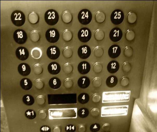 Ilustrasi dihapusnya angka 13 pada lantai sebuah bangunan (Foto: Istimewa/internet)