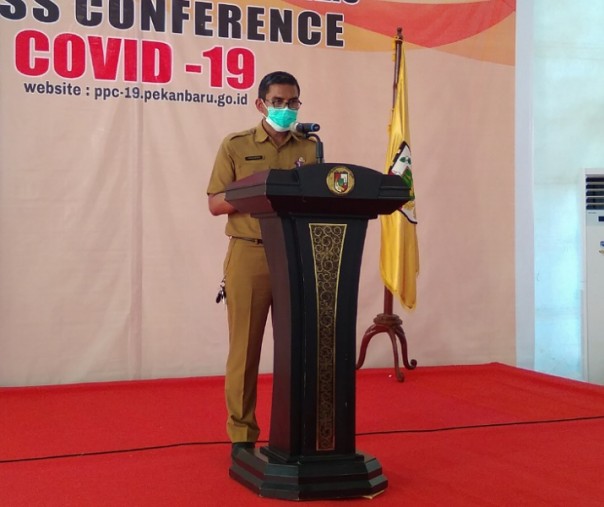 Juru Bicara Tim Gugus Tugas Penanganan Corona Virus Disease 2019 (Covid-19) Kota Pekanbaru Dokter Mulyadi. Foto: Surya/Riau1.