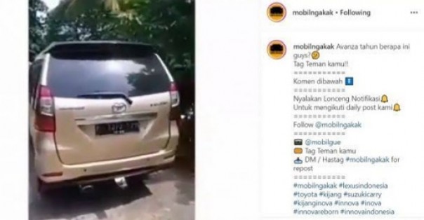 Mobil Toyota Avanza tanpa moncong viral di medsos