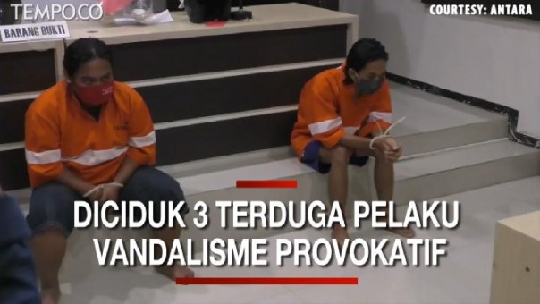 Jajaran Mapolresta Malang Kota-Jawa Timur mengamankan tiga pemuda yang melakukan aksi perusakan properti dengan mencoret dinding bernada provokatif di sejumlah lokasi di Kota dan Kabupaten Malang. ANTARA