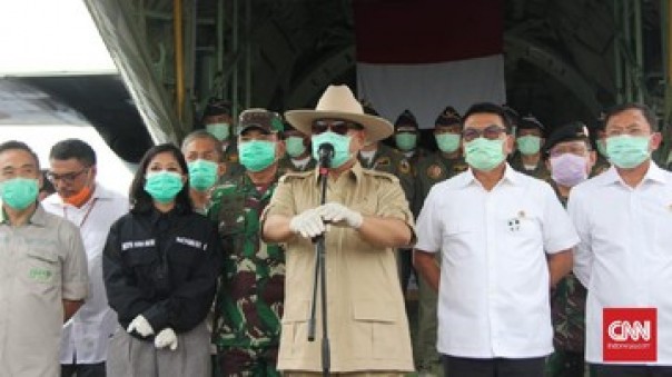 Prabowo Subianto bersama petinggi TNI, Kemenkes dan Gugus Tugas Covid-19 beberapa waktu lalu. 