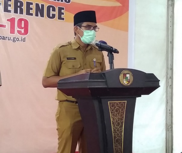 Juru Bicara Bidang Kesehatan Tim Gugus Tugas Penanganan Corona Virus Disease 2019 (Covid-19) Kota Pekanbaru Dokter Mulyadi. Foto: Surya/Riau1.