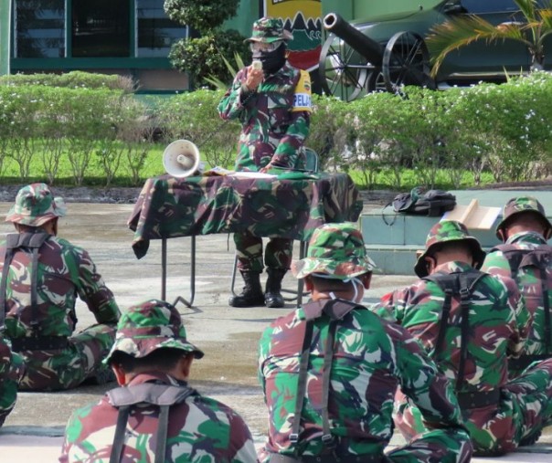 Kodim 0313 Kampar menggelar Uji Terampil Perorangan jabatan yang dilaksanakan di Makodim, Rabu (13/5/2020). Foto: Istimewa.