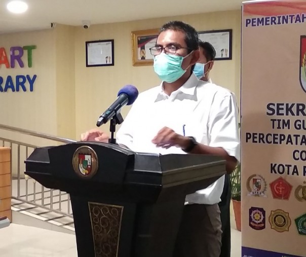 Juru Bicara Bidang Kesehatan Tim Gugus Tugas Penanganan Corona Virus Disease 2019 (Covid-19) Kota Pekanbaru Dokter Mulyadi. Foto: Surya/Riau1.