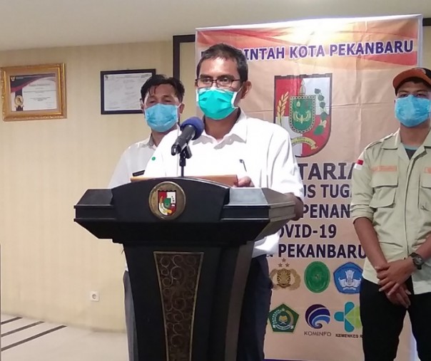 Juru Bicara Bidang Kesehatan Tim Gugus Tugas Penanganan Corona Virus Disease 2019 (Covid-19) Kota Pekanbaru Dokter Mulyadi. Foto: Surya/Riau1.