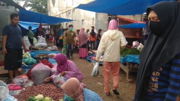 Pasar Tangor Tenayan Raya Pekanbaru (foto: barkah/riau1.com)