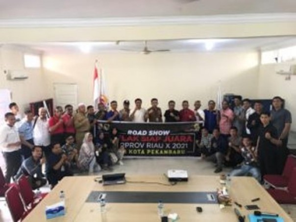 Tim Satlak Siap Juara KONI Pekanbaru saat mengunjungi IPSI dan FOPI