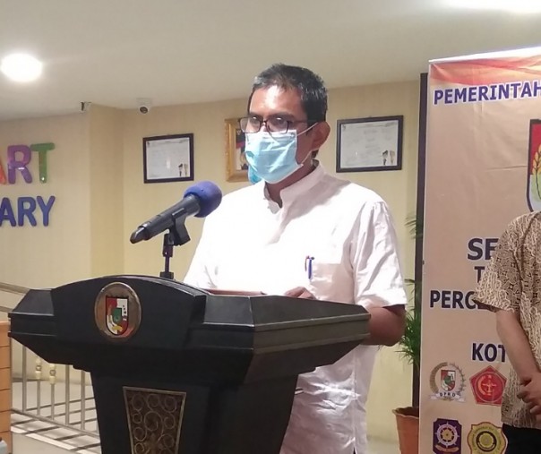 Juru Bicara Bidang Kesehatan Tim Gugus Tugas Penanganan Corona Virus Disease 2019 (Covid-19) Kota Pekanbaru Dokter Mulyadi. Foto: Surya/Riau1.