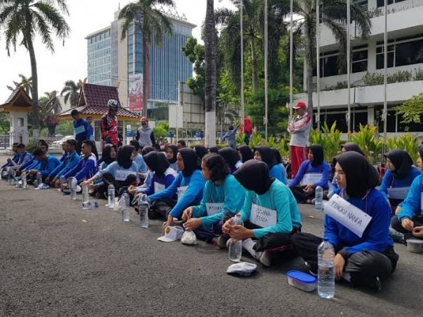 Proses pemusatan latihan Paskibra Pekanbaru tahun 2019 lalu