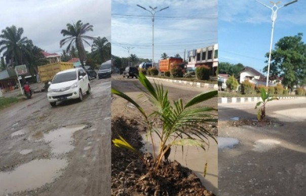 Kondisi Jalan Lintas Ujungbatu-Tandun memprihatinkan