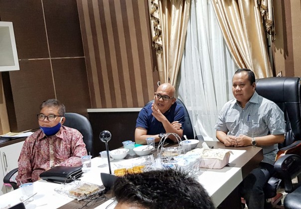 Bupati Meranti, Irwan Nasir dalam kegiatan Video Conference yang ditaja oleh Ikatan Pelajar Riau Yogjakarta (IPRY), Selasa malam (30/6/2020).