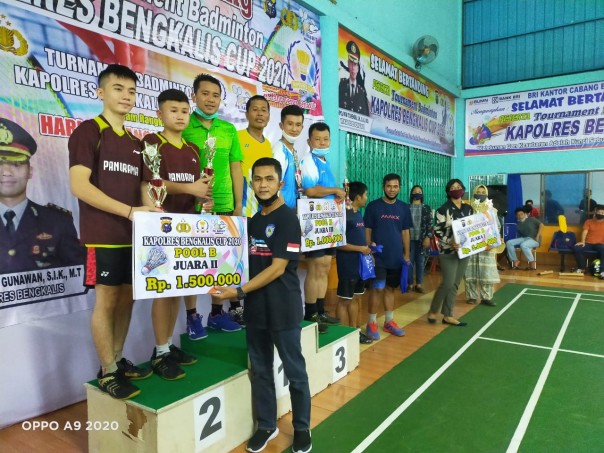 Kapolres Bengkalis Tutup Tournament Badminton Kapolres Cup 2020