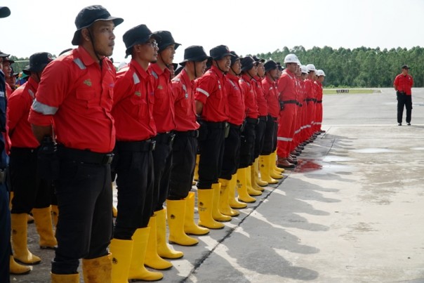 Tim pemadam Kebakaran PT RAPP siaga dalam masa Periode Rawan Kebakaran ini/ist