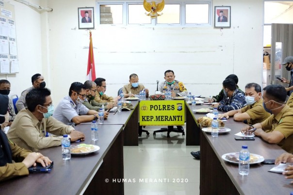 Polres Meranti Bersama Pemkab Gelar Rakor Pencegahan dan Penanganan Karhutla dan Covid-19