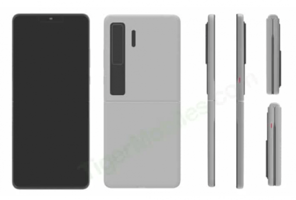 Bocoran gambar paten desain smartphone lipat Huawei  