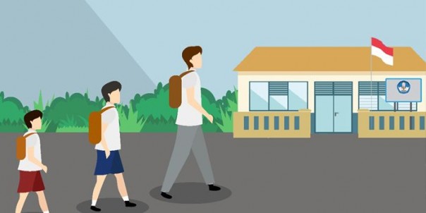 Ilustrasi anak sekolah/net