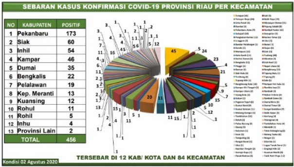 Sebaran kasus Covid-19 di Riau