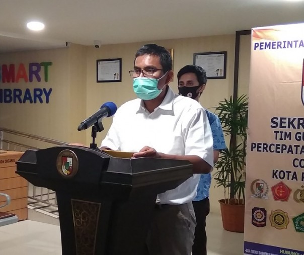 Juru Bicara Bidang Kesehatan Tim Gugus Tugas Penanganan Corona Virus Disease 2019 (Covid-19) Kota Pekanbaru Dokter Mulyadi. Foto: Surya/Riau1.