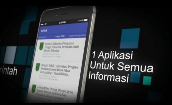 Ilustrasi aplikasi Inpas milik Pemkab Inhil