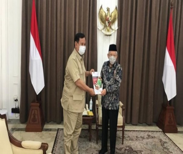 Pertemuan antara Prabowo dan Wapres Maaruf Amin (foto: Istimewa/internet)