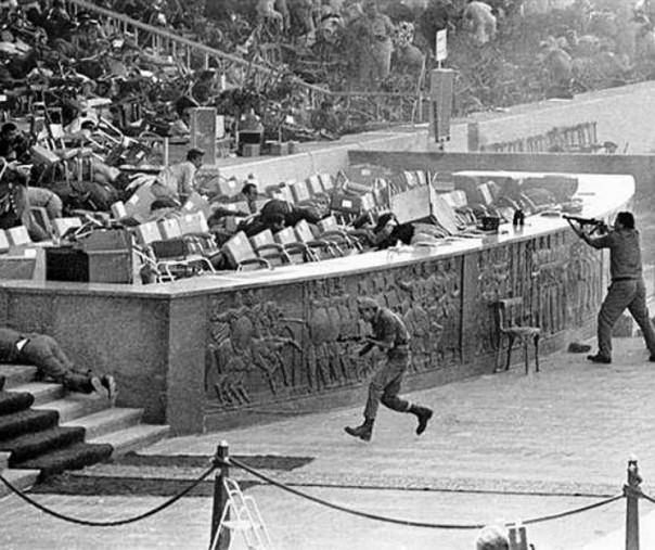 Tragedi penembakan Presiden Mesir Anwar Sadat (Foto: Istimewa/internet)