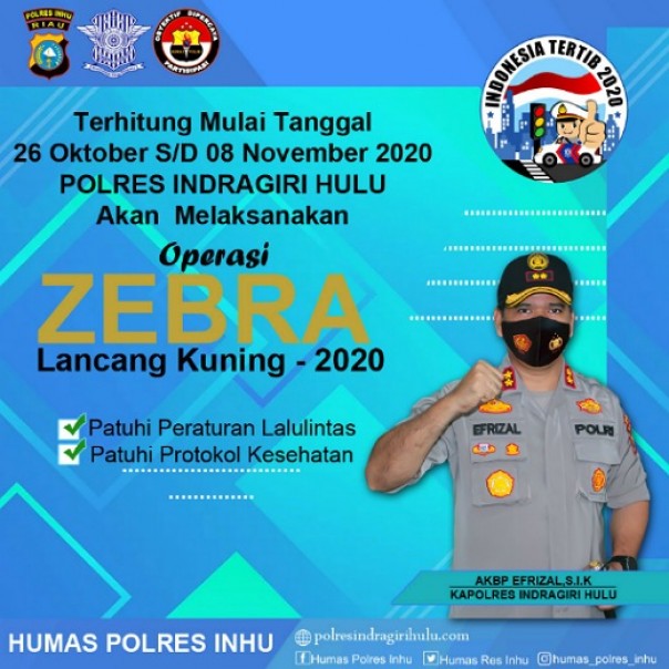 Operasi Zebra Lancang Kuning 2020 Polres Inhu