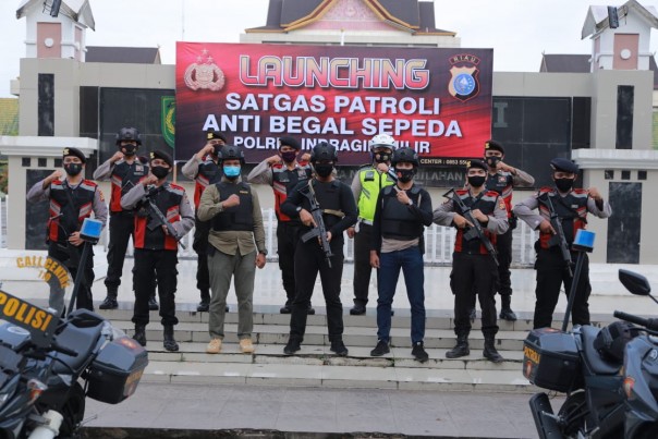 Kapolres Inhil usai launching Timsus anti begal sepeda