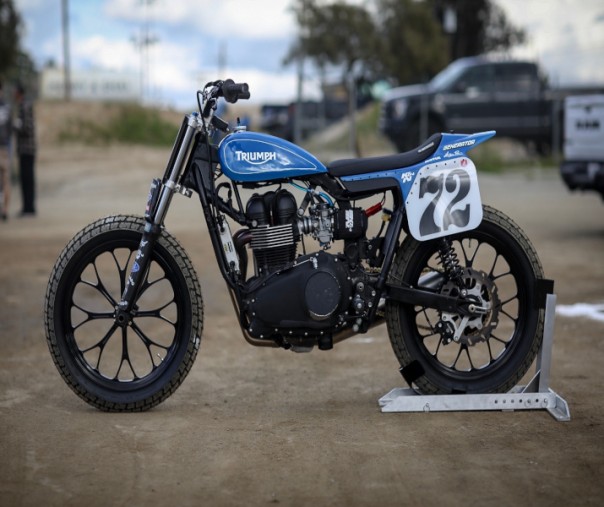 Modifikasi sepeda motor ala flat tracker (Foto: Istimewa/internet)