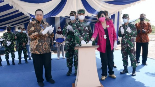 Peletakkan lunas/keel laying pembangunan Kapal BCM TNI AL di PT Batamec Tanjung Uncang, Batam (Suryakepri.com)