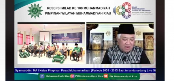Din Syamsudin Ceramah pada Milad 108 Muhammadiyah Riau
