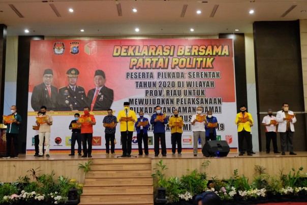 Bawaslu dan Polisi se-Riau Apel Serentak