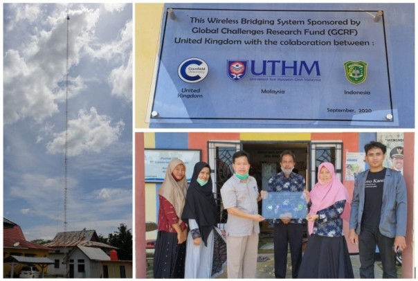 Bantuan Internet untuk Desa Mandiangin Siak, dari UIR Bersama UTHM Malaysia dan Universitas Inggris 
