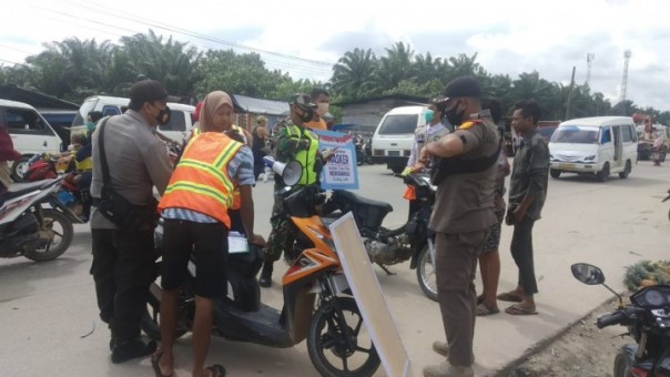 18 Orang Terjaring Razia Masker di Kecamatan Pingir