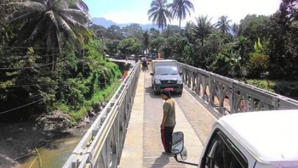 Jembatan darurat di Kayu Tanam/jurnal sumbar