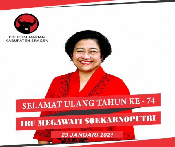Ucapan selamat ulang tahun Megawati Soekarnoputri (Foto: Twitter/@PDIPerjuangan)