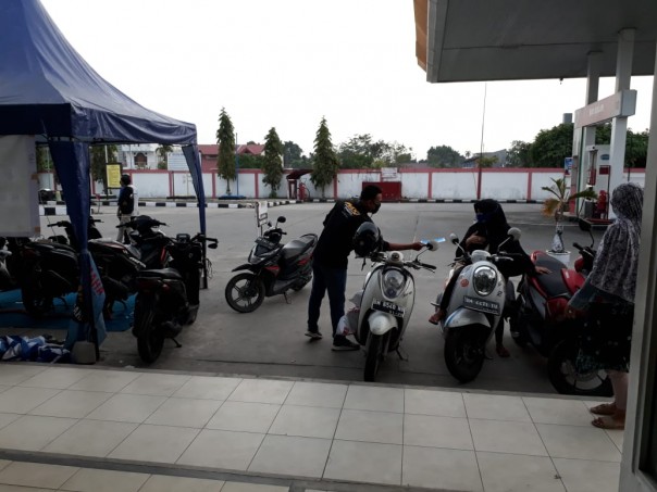 Pameran Yamaha Pekanbaru di SPBU